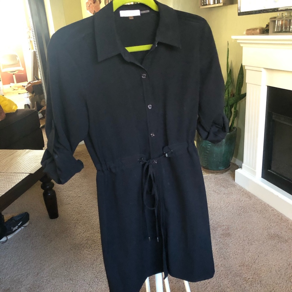 Black Calvin Klein Tie Front Dress